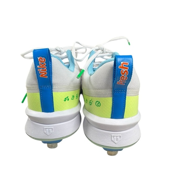 NWOB Nike Force Mens Trout 9 Pro White Barely Volt Size 8 Athletic Sporty Cleats - Picture 3 of 10